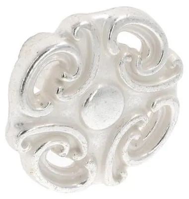 Imagen del producto de Pomo para muebles, fabricado en zamak. Diámetro: 34 mm. Acabado: plateado "Venecia"