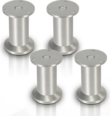 Obrázek produktu pro TolleTour sada 4 nábytkových nohou Stolové nohy Podnož Stolová noha Nábytkový hliník，Výška: 120 mm; Průměr: 40 mm; Nastavení výšky: + 15 mm