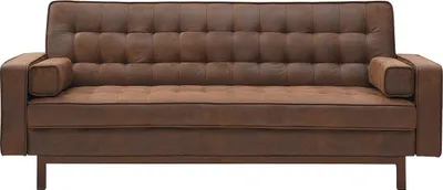 Produktbild von Schlafsofa aus Mikrofaser in Braun mit Vintage-Effekt ELEANOR II