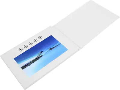 Zdjęcie produktu dla Wideo kartka okolicznościowa, odtwarzanie 720P HD, pamięć 128 MB, broszura, elektroniczna książka z ekranem LCD na rocznicę, urodziny, 12,7 cm