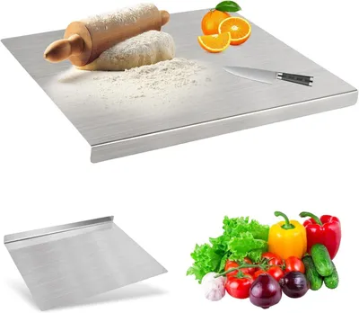 Productafbeelding van Roestvrijstalen Snijplank 40 x 30 cm met Afsluitrand