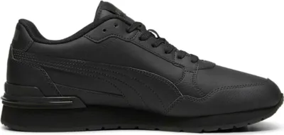 A studio shot of a black Puma ST Runner v4 L sneaker.
