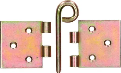 Produktbild von KOTARBAU® 25er Set Kulissenscharniere 50 x 100 x 2 mm Gerollt Tischband Gelb Verzinkt Tischbänder Scharniere mit losem Knopfstift Für Theater Ringstift Türband