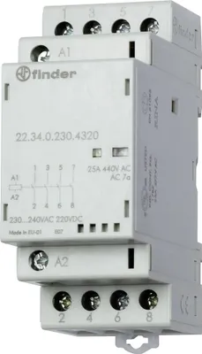 Obrázok produktu pre Inštalačný stykač Finder 22.34.0.230.4320, 25 A, 4S, 230 V AC/DC, 1 ks.