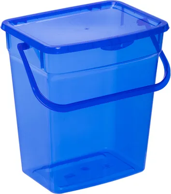 Produktbild von plast team Waschmittelbox, 6 Liter, blau-transparent
