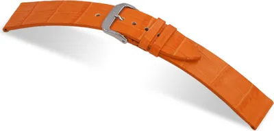 Produktbild von Happel Lederband Charleston 18mm orange mit Alligatorprägung