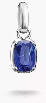 Image de Pendentif charm en argent avec pierre de naissance du mois de septembre Connect Bleu Taille unique Thomas Sabo