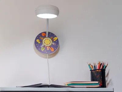 Produktbild von Wandlampe Motiv Wald für Kinderzimmer & Jugendzimmer, Leselampe Höhe 20cm