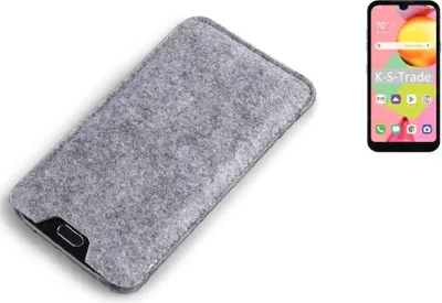 Produktbild von K-S-Trade Filz Handyhülle kompatibel mit LG Electronics Risio 4 Schutzhülle Filztasche Filz Tasche Case Sleeve Handy Hülle Filzhülle grau