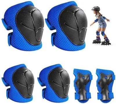 Productafbeelding van Veiligheidspakket 6-in-1 voor kinderen: Knie-, Elleboog- en Polsbeschermers Set voor Skateboarden en Skaten
