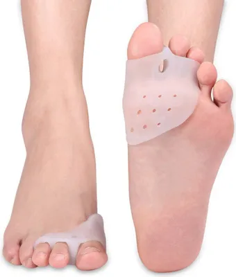 Produktbild von Zehenspreizer für Hallux Valgus, Toe Separator Zehenspreizer Silikon mit 3 Loch Zehenheber für Krallenzehen Zehenkorrektur Zehenstrecker Hallux Valgus Schmerzlinderung