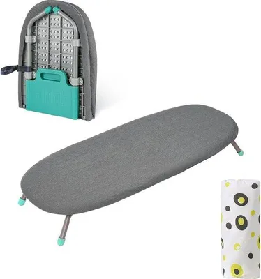 Produktbild von Famanu Bügelbrett klappbar, kompakt und leicht, mit rutschfesten Füßen, ideal für Reisen, 81 x 31 cm