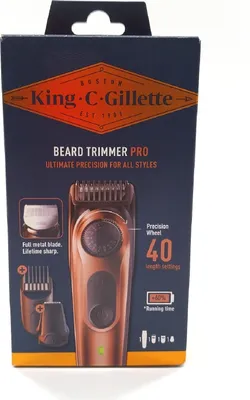 Produktbild von King C. Gillette Herren Bartschneider PRO mit Präzisionsrad für 40 Bartlängen