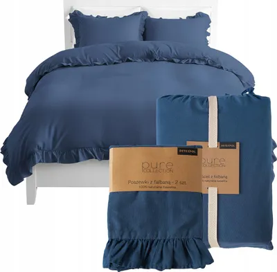 Obrázek produktu pro Deco4Home ložní prádlo s volánky | 160x200 | Denim Blue