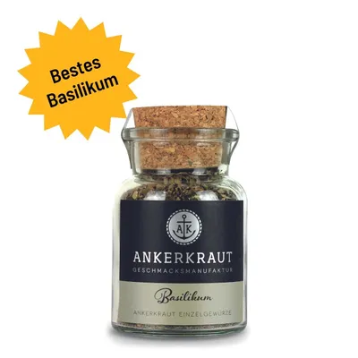 Produktbild von Ankerkraut Basilikum        gerebelt 25g | Korkenglas 25g