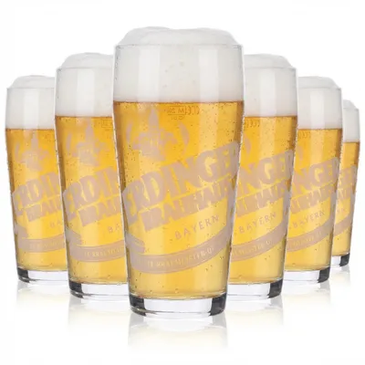Produktbild von 6x Erdinger Weissbräu Bier Glas Biergläser Willibecher 0,25l Becher "Tradition"