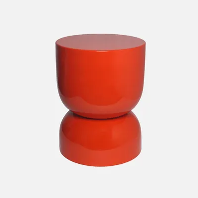 Immagine prodotto di Tavolino in metallo effetto glassy,  42cm, Arancione