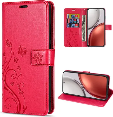 Produktbild von Hülle für Honor Magic 8 Lite Handyhülle Schutzhülle Wallet Case Klapphülle Etui Rot