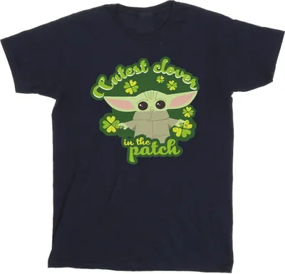 Produktbild von Star Wars - "The Mandalorian St Patrick's Day Cutest Clover" T-Shirt für Herren BI47482 (5XL) (Marineblau)