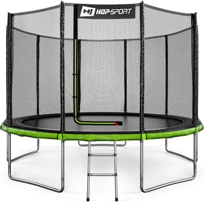 Produktbild von Hop-sport Trampolína 12ft (366 cm) | Moderná trampolína pre deti a dospelých | Čierno/zelená + ochranná