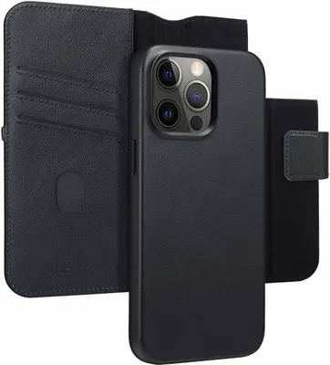 Produktbild von Accezz 2-in-1 Klapphülle aus Leder mit MagSafe iPhone 15 Pro Max - Onyx Black