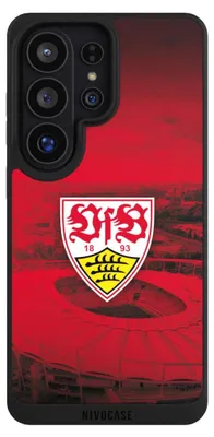 Produktbild von NIVOCASE Handyhülle für Samsung Galaxy S26 Ultra  Hülle NIVOpure Case Schwarz Offizielles Lizenzprodukt Stadion VfB Stuttgart