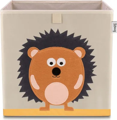 Produktbild von Lifeney Kinder Aufbewahrungsbox I praktische Aufbewahrungsbox für jedes Kinderzimmer I Kinder Spielkiste I Niedliche Spielzeugbox I Korb zur Aufbewahrung von Kinder Spielsachen (Igel hell)