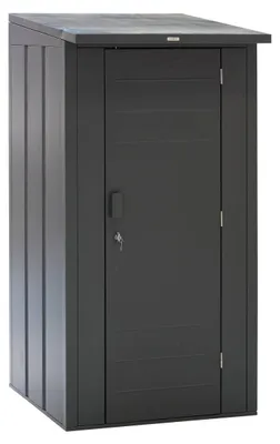Produktbild von Gartenschrank forgia graphitgrau aus verzinktem stahl 100x100x200 cm  - Hespéride