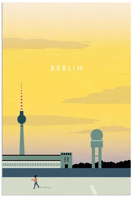 Produktbild von ARTland Wandbild Alu für Innen & Outdoor Berlin Größe: 80x120 cm