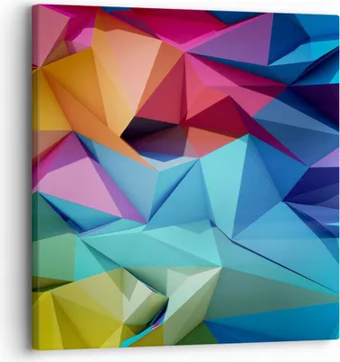 Produktbild von Bild auf Leinwand - Leinwandbild - Formen futuristisch geometrisch - 30x30cm - Wand Bild - Wanddeko - Leinwanddruck - Bilder - Kunstdruck - Wanddekoration - Leinwand bilder - Wandkunst - AC30x30-3027