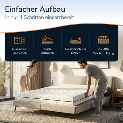 Produktbild von MSS e. K. 7-Zonen Kaltschaum Matratze ergonomisch atmungsaktiv 100 x 200 cm H4 / H5 12 cm