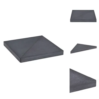 Immagine prodotto di vidaXL Piastra di peso per ombrellone in granito nero quadrato 15 kg - Supporto per ombrellone