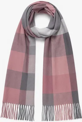 Produktbild von Faera Eleganter Kaschmir-Schal mit Fransen und geometrischem Muster Weich Modisch Größe One Size