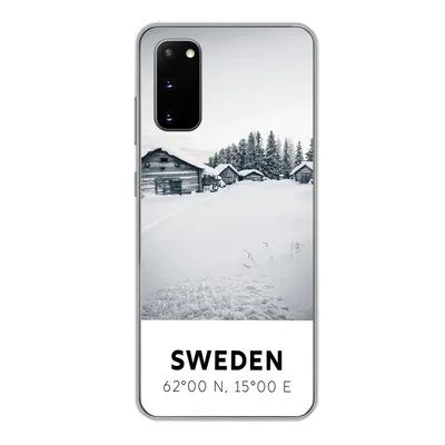 Produktbild von MuchoWow® Handyhülle Schutzhülle Hülle für Samsung Galaxy S20 Schweden - Schnee - Bäume Silikon Softcase Handy Hülle - Bild