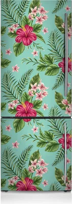 Produktbild von Kühlschrankfolie Aufkleber Kühlschrankmagnete Dekoration Kühlschrankfolie 60x190 cm - Blumen