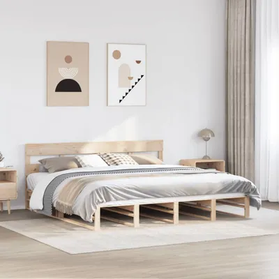 Produktbild von Möbel Massivholzbett ohne Matratze 200x200 cm Kiefer - Klassische Betten &17069