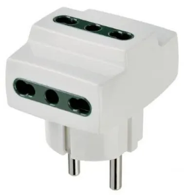 Zdjęcie produktu dla Vimar 00324.B, 230 V, 16 A, Biały, CE, IMQ, EAC, Avvertenza per adattatori, Direttiva RAEE, 1 szt.