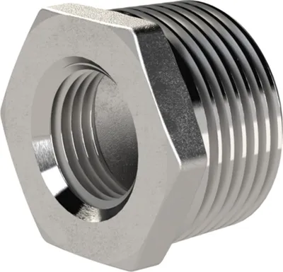 Produktbild von Riegler Reduziernippel, G 1/2 AG, 3/8 IG, SW 22, ES 1.4408