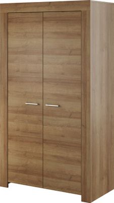 Masseno Drehtürenschrank CIELO 110 cm Kleiderschrank Schlafzimmer Schrank 2-türig Eichefarben