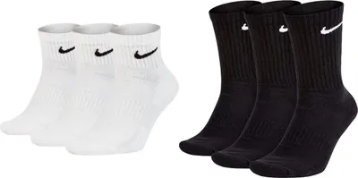 Produktbild von 3 Paar kurze und 3 Paar lange Nike Socken Sparset - Farbe: weiß schwarz - Größe: 46-50