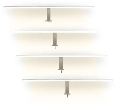 Image de kalb | kalb | Applique LED de 60 cm, graduable, 6W, 12V, avec interrupteur à pied, lot de 4, lumière blanc chaud