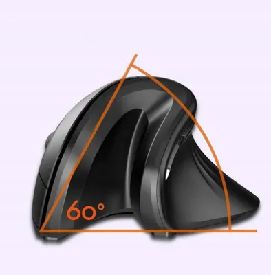 Image de Souris - Sans fil - Souris verticale - Pour ordinateur et ordinateur portable - Noir - Ergonomique