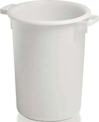 Produktbild von CRAEMER Kunststoffbehälter rd.50l HD-PE weiß D420xH540mm m.Außengriff - 81081100