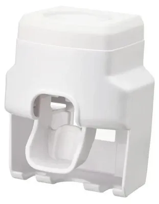 Image de Distributeur de dentifrice, fixation murale, porte-brosses à dents, BLANC