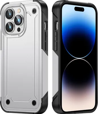 Produktbild von Mobigear Slim Armor iPhone 14 Pro Max Hülle Hardcase Backcover Stoßfest - Weiß
