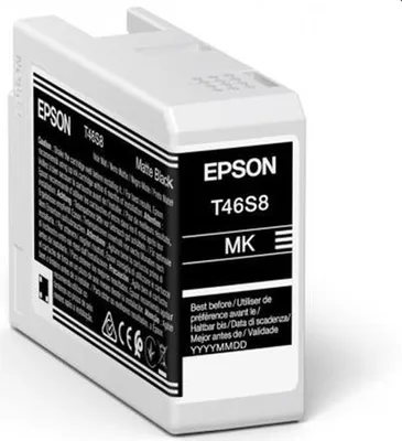 Obrázek produktu pro Epson Singlepack Matte Black T46S8 UltraChrome Pro 10 ink 25ml, Černá, 25 ml, 1 kusů, Balení po jednom