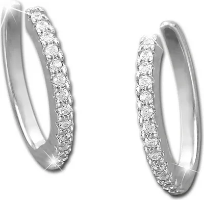 Produktbild von SilberDream Damen Ohrringe Ear Cuff Zirkonia weiß Ohrklemmen 925 Silber D2GSO471W