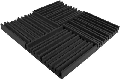 Immagine prodotto di Confezione da 4 – Pannelli in schiuma acustica | Rivestimento fonoassorbente per pareti | Pannelli fonoassorbenti | Trattamento acustico [Metro | Spessore: 50 mm]