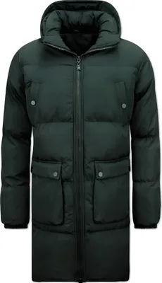 Produktbild von Lange Puffer Winterjacke Mit Kapuze - XXXL