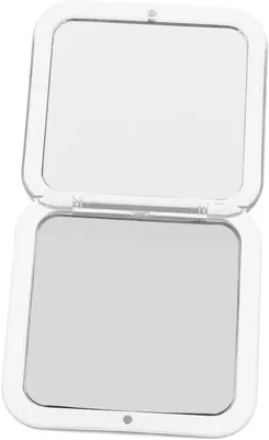 Produktbild von Tragbarer, faltbarer Vergrößerungsspiegel, 5-fache Vergrößerung, elegantes Material aus Kunstharz und Glas, robuster Handspiegel